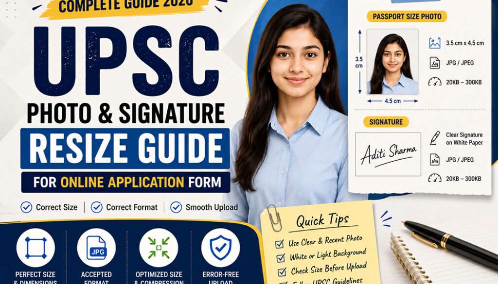 upsc-photo-and-signature-resize-guide-2026-for-online-application-form-image-size-dimensions-and-upload-compression-banner